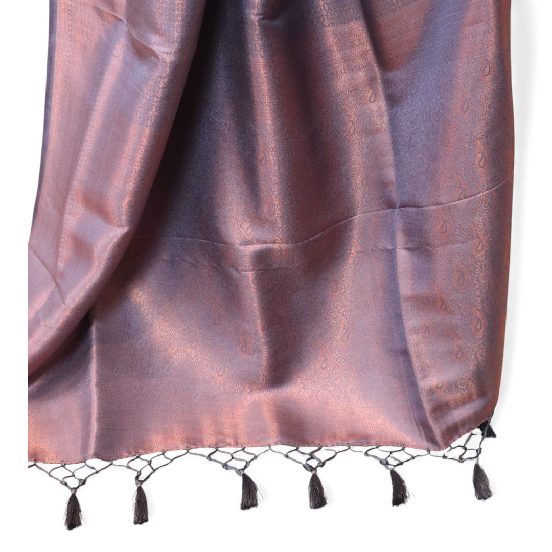 Soft Silk Saree – Hochwertige Handloom-Seide | Premium Weiche Seide Sari | Grau