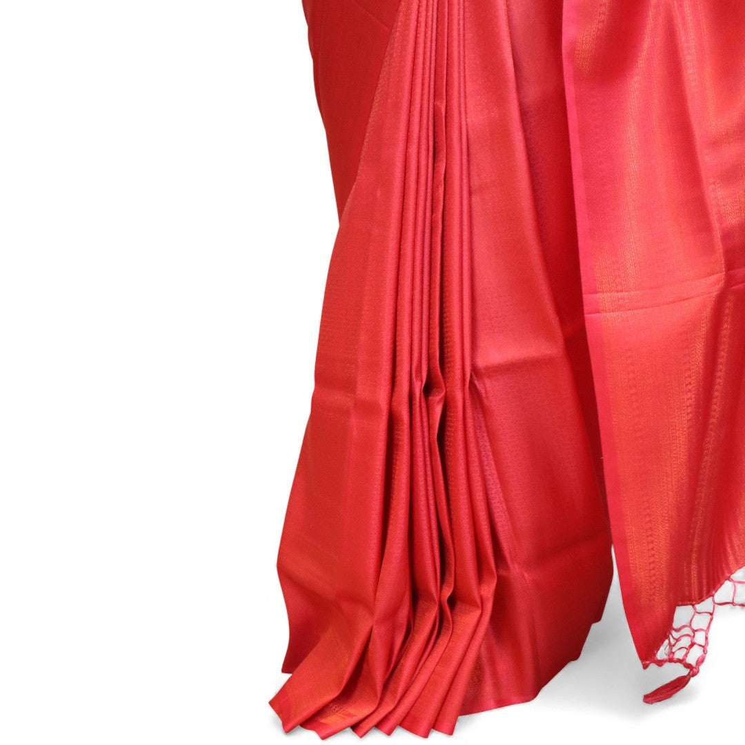 Alles-in-einem Saree Set | Peach– Soft Silk Saree + Blouse + Shapewear