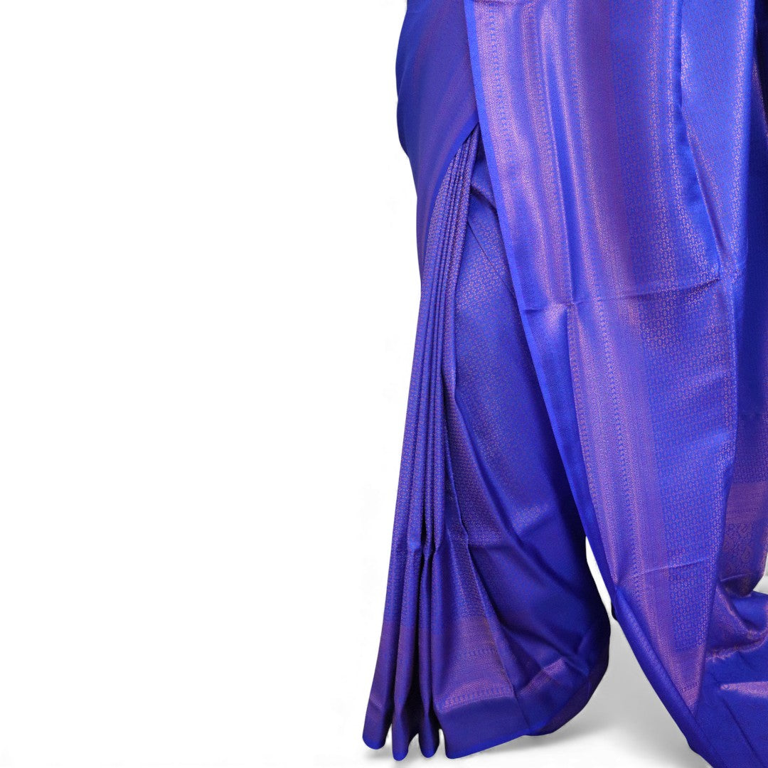 Soft Silk Saree – Hochwertige Handloom-Seide | Premium Weiche Seide Sari | Königsblau