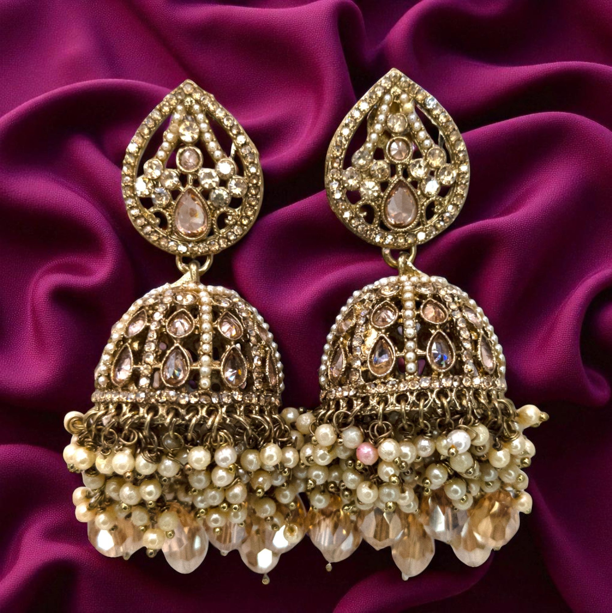 Polki Gold Choker Halskette | mit Ohrringe & Tikka
