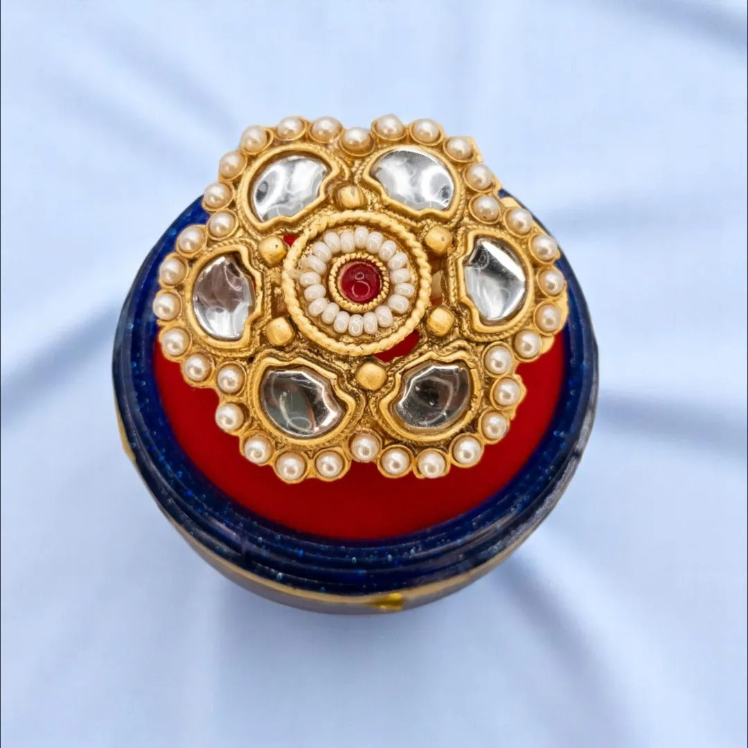 Kundan Ring - Goldene Ringe