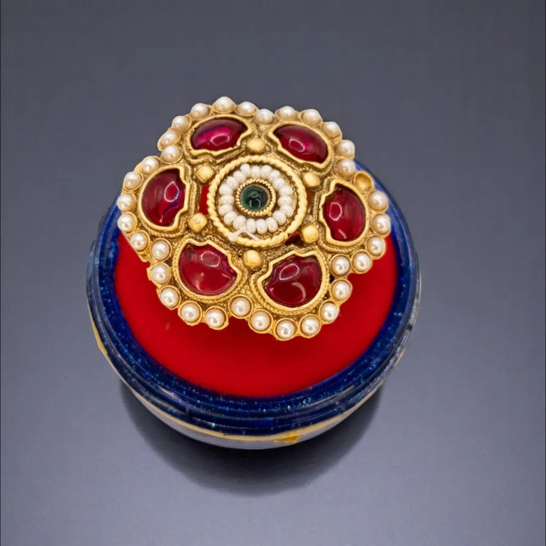 Kundan Ring - Goldene Ringe