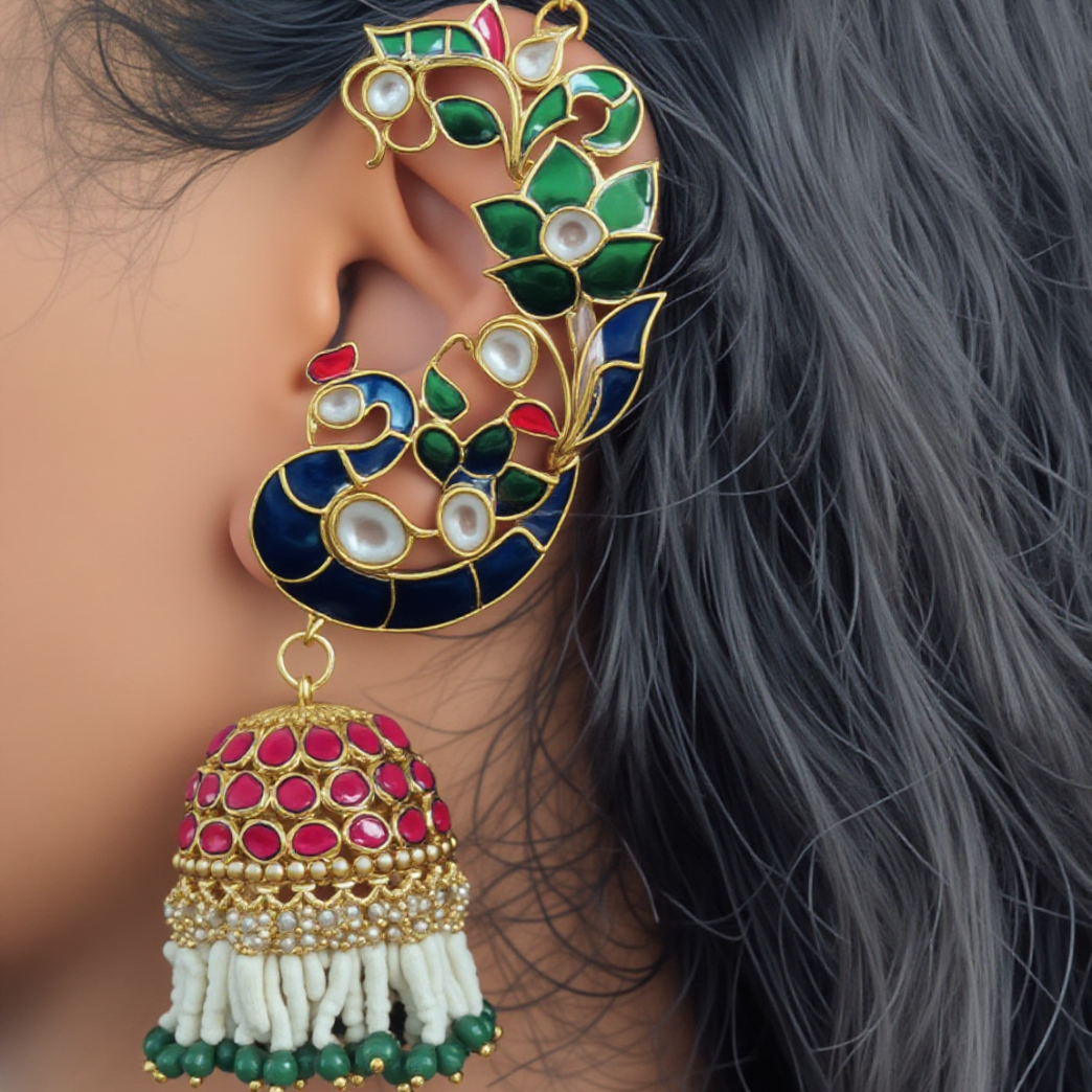 Earrings - Jumkha | silver oxidized