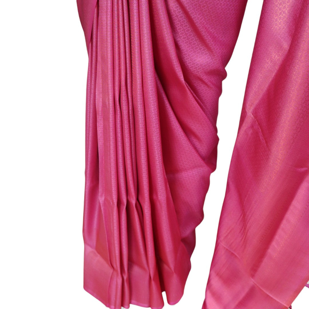 Soft Silk Saree – Hochwertige Handloom-Seide | Premium Weiche Seide Sari | Rosa Dunkel