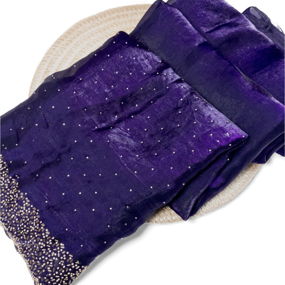 Space Silk Sarees – Premium | Edle, Weiche Seide in Perfektion | lila