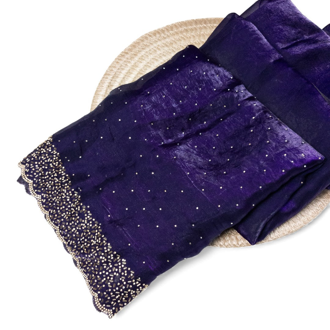 Space Silk Sarees – Premium | Edle, Weiche Seide in Perfektion | lila