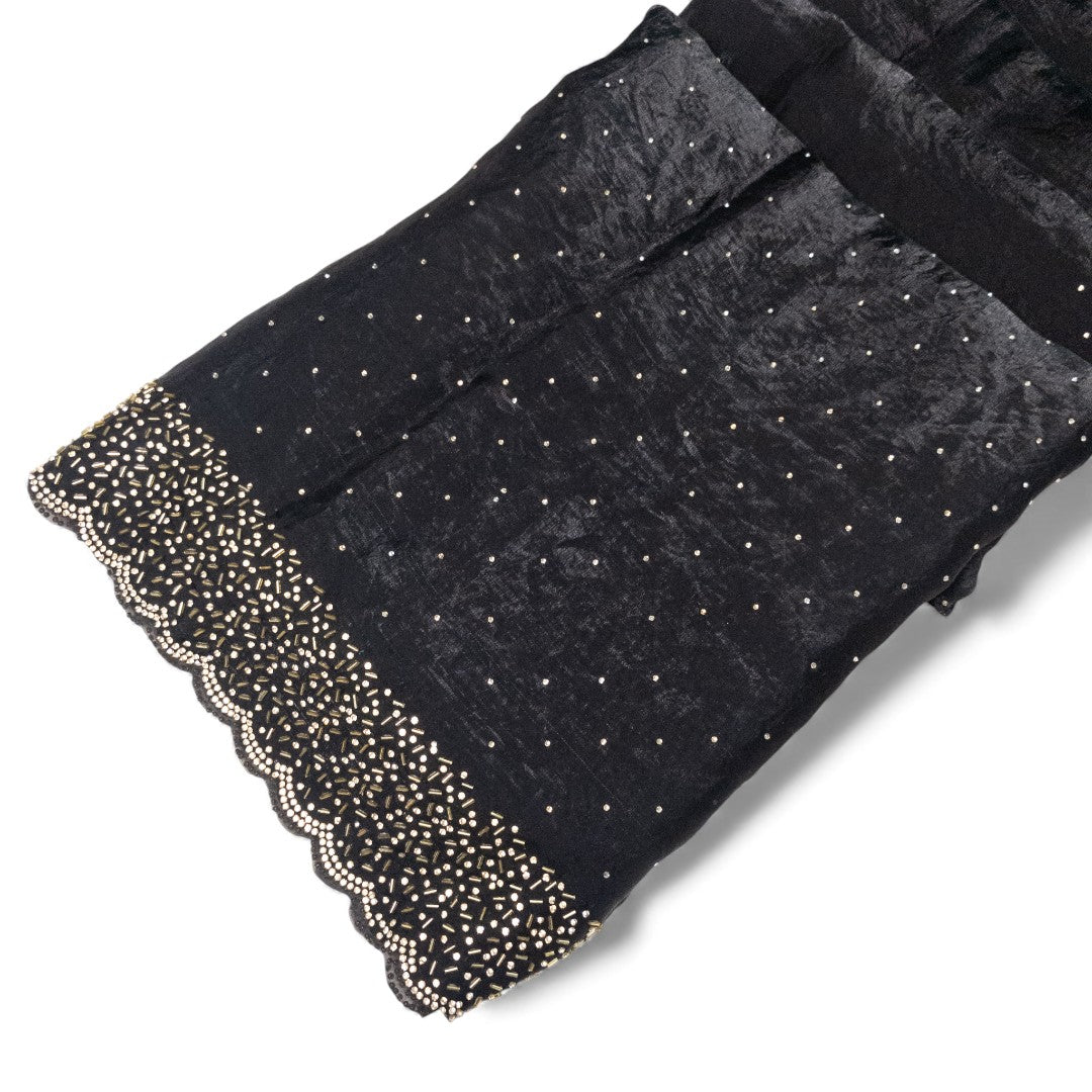 Space Silk Sarees – Premium | Edle, Weiche Seide in Perfektion | schwarz