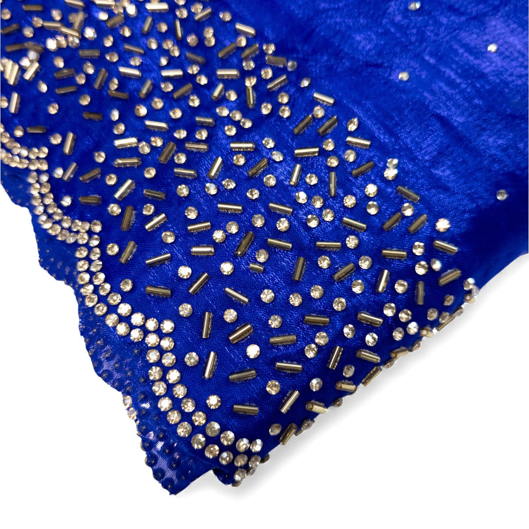 Space Silk Sarees – Premium | Edle, Weiche Seide in Perfektion | Königsblau