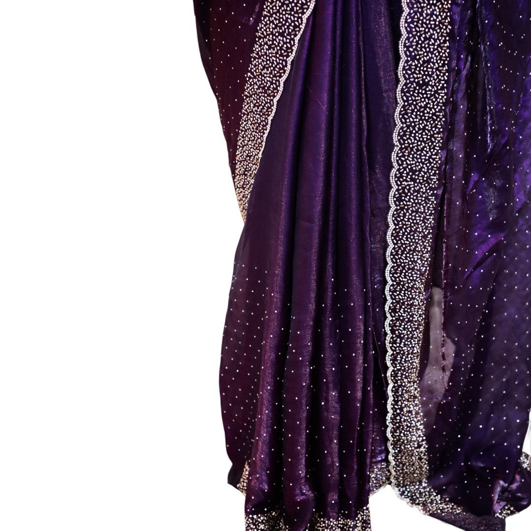 Space Silk Sarees – Premium | Edle, Weiche Seide in Perfektion | lila