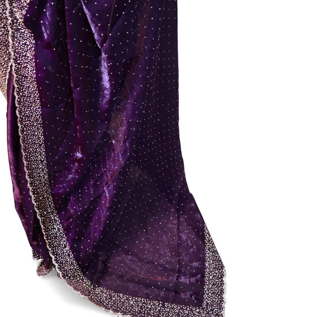Space Silk Sarees – Premium | Edle, Weiche Seide in Perfektion | lila