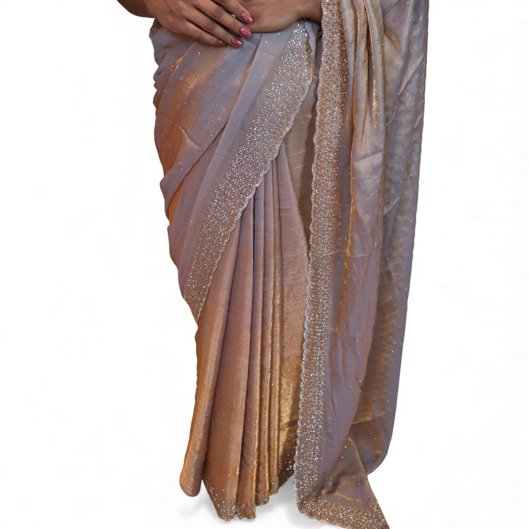 Space Silk Sarees – Premium | Exquisite, soft silk in perfection | Grey, Gold
