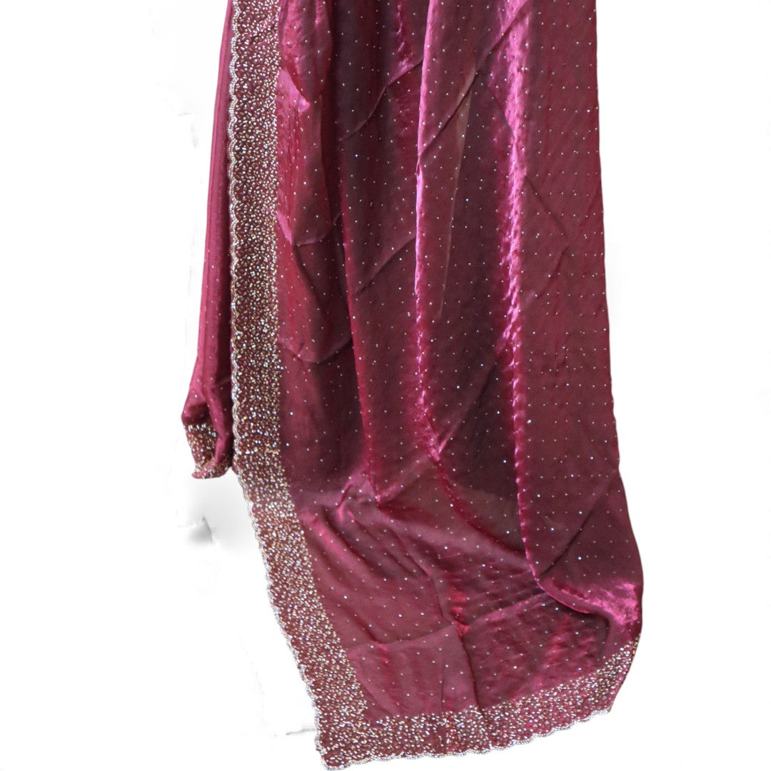 Space Silk Sarees – Premium | Edle, Weiche Seide in Perfektion | Magenta grau dual shade