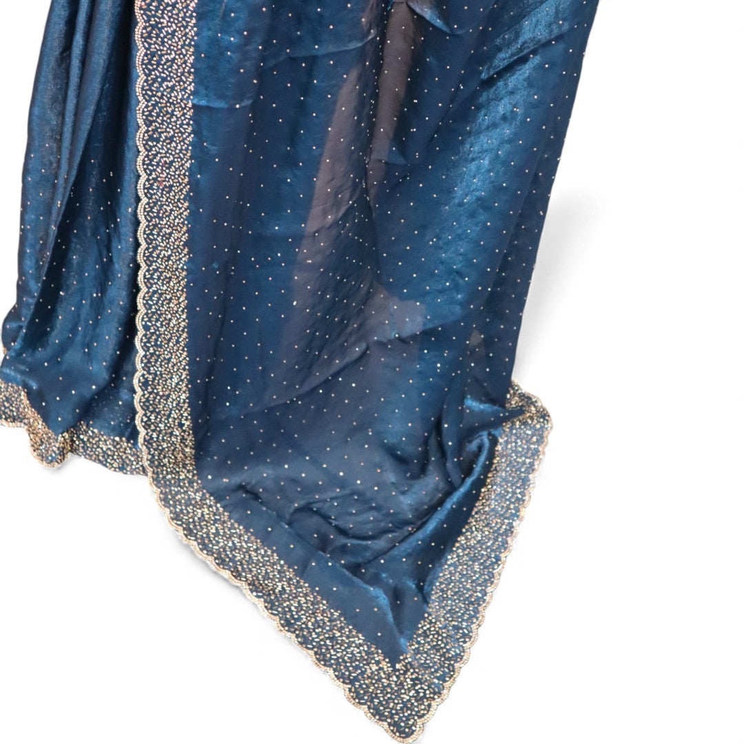 Space Silk Sarees – Premium | Edle, Weiche Seide in Perfektion | dunkel blau