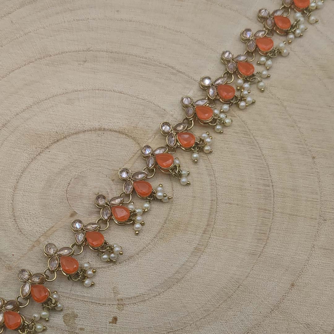 Polki Heritage Waist Jewellery - Gold | orange