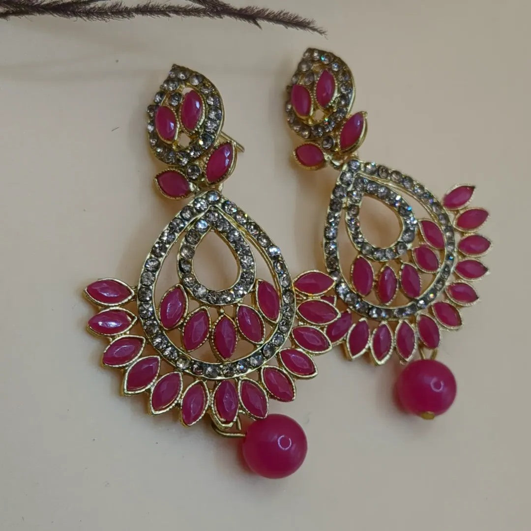 Magenta earrings