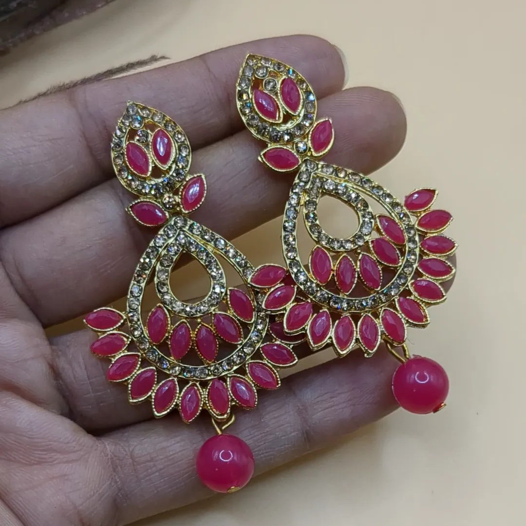 Magenta earrings