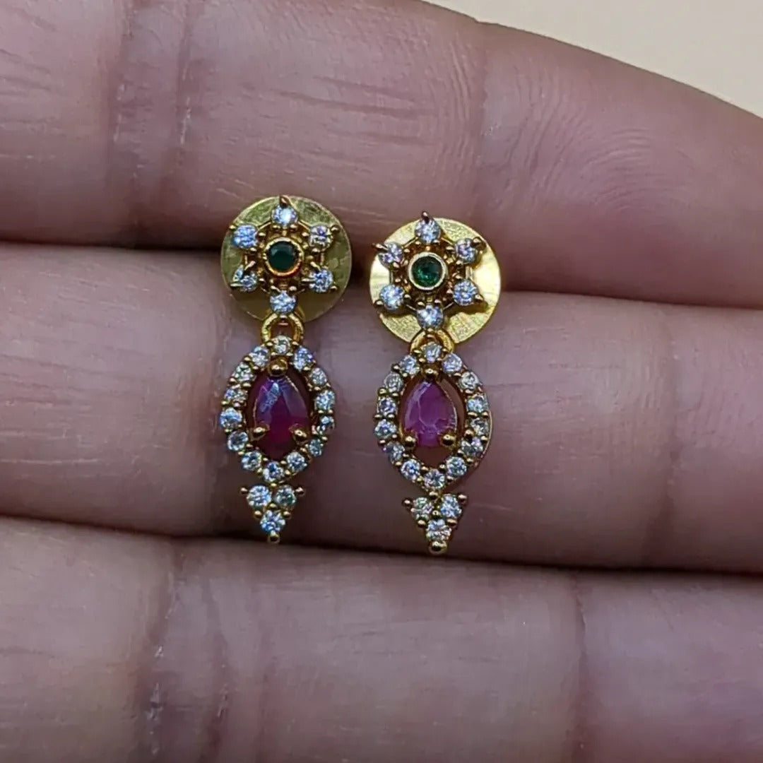 Trendy - Halskette mit Ohrringe - gold