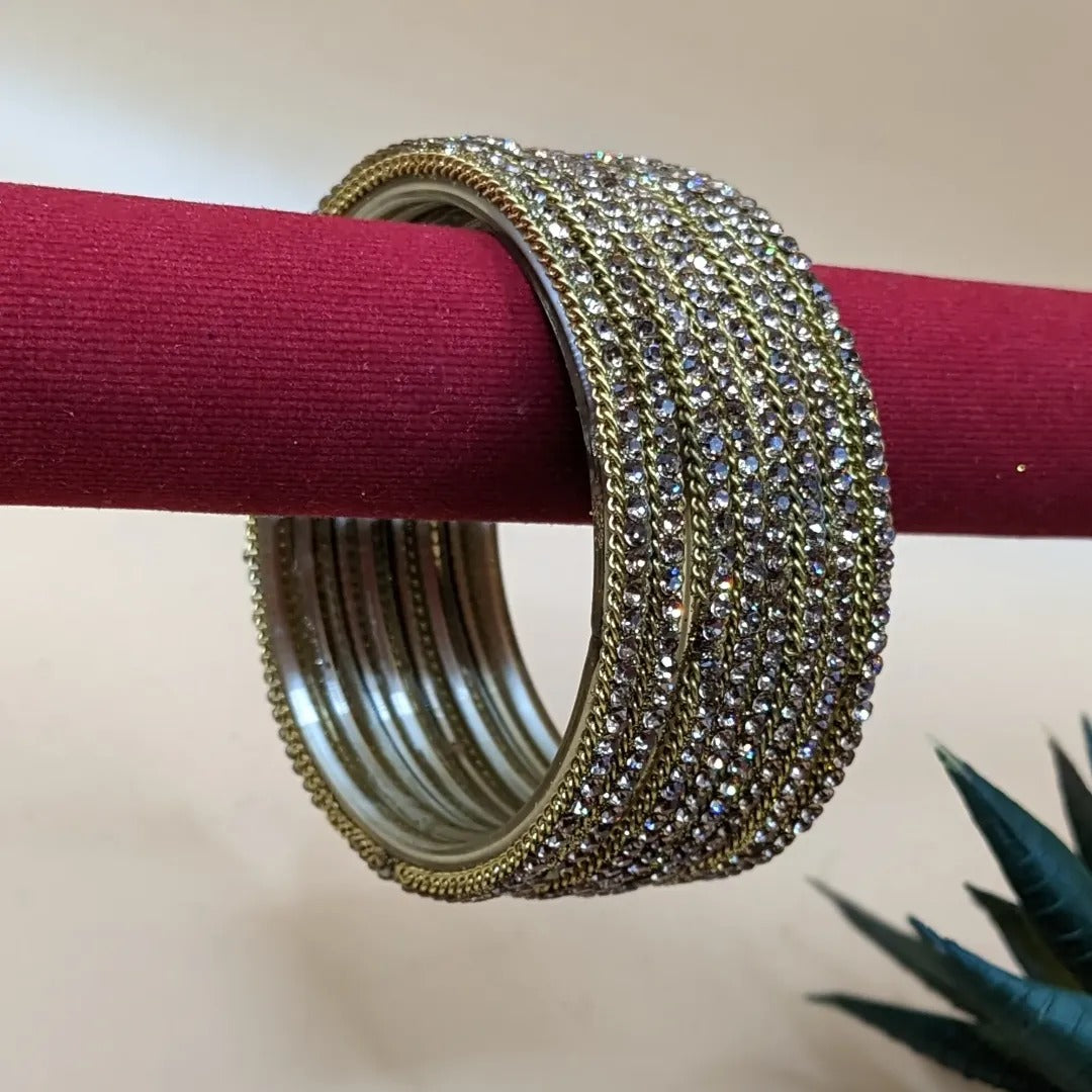 Glass Bangles - Shinny Glass Bangles - Set of 8