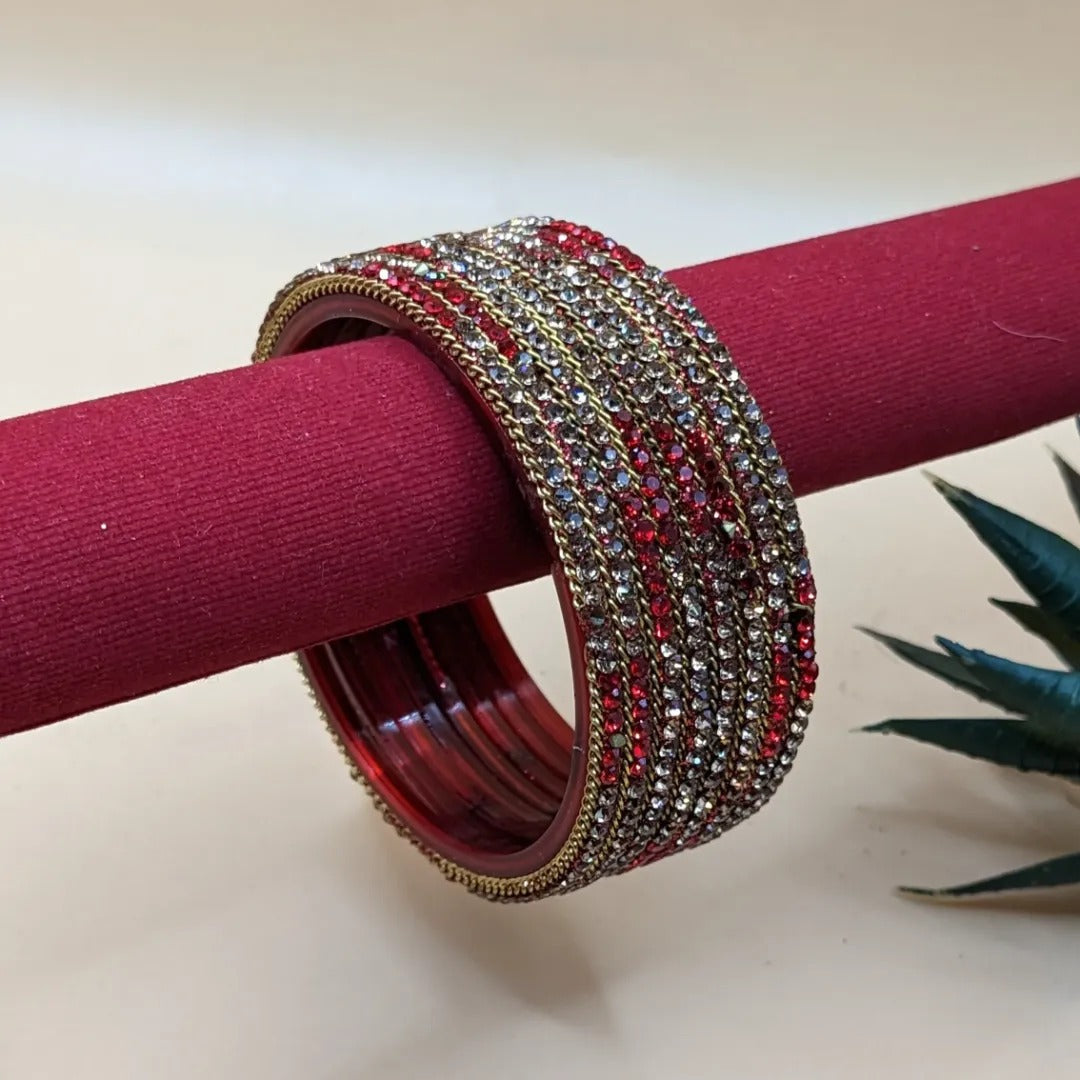 Glass Bangles - Shinny Glass Bangles - Set of 8