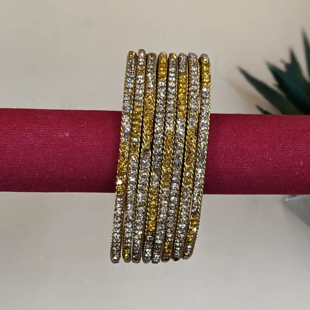 Glass Bangles - Shinny Glass Bangles - Set of 8