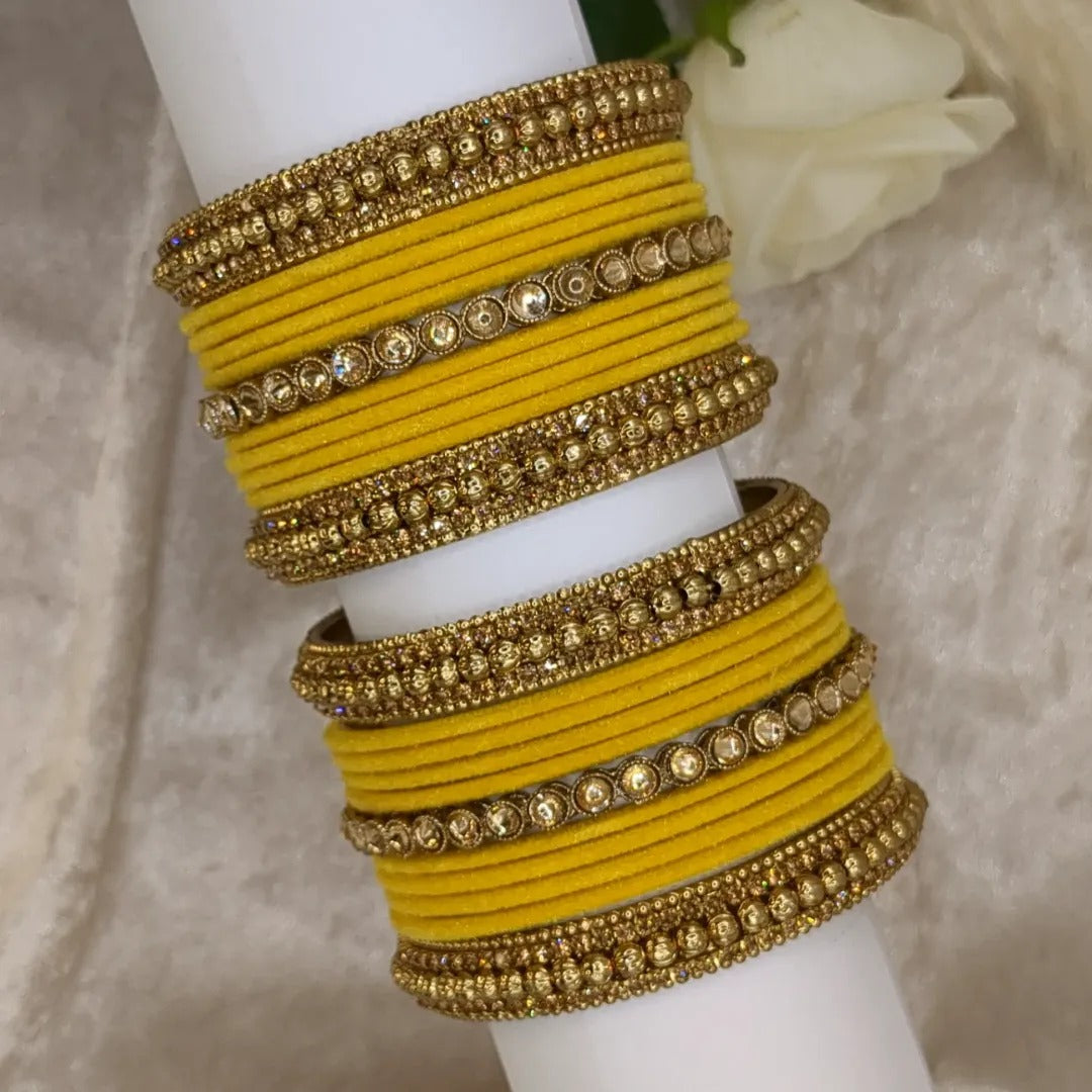 Armreifen Set - Gelb | Gold | Größe 2.8
