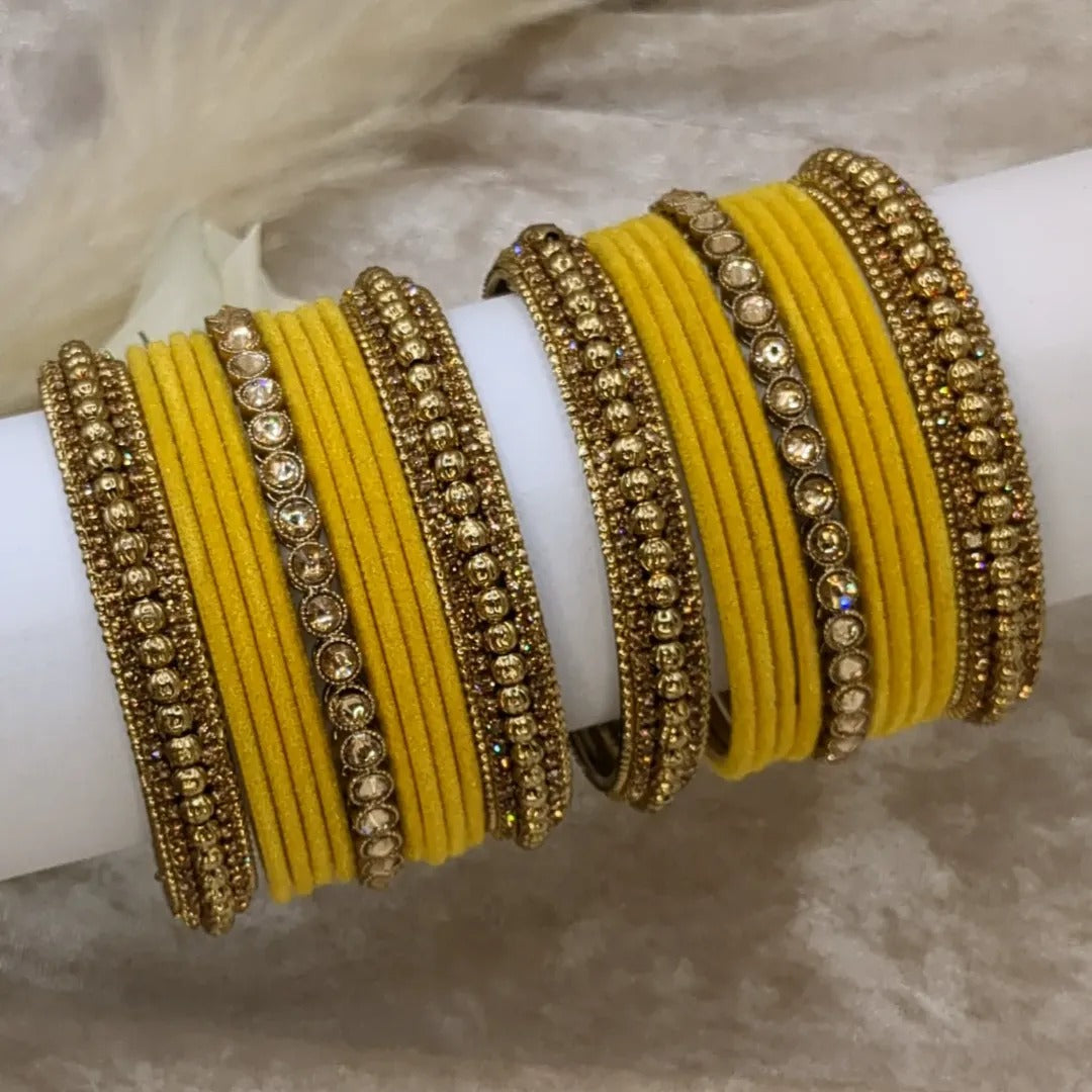 Armreifen Set - Gelb | Gold | Größe 2.8