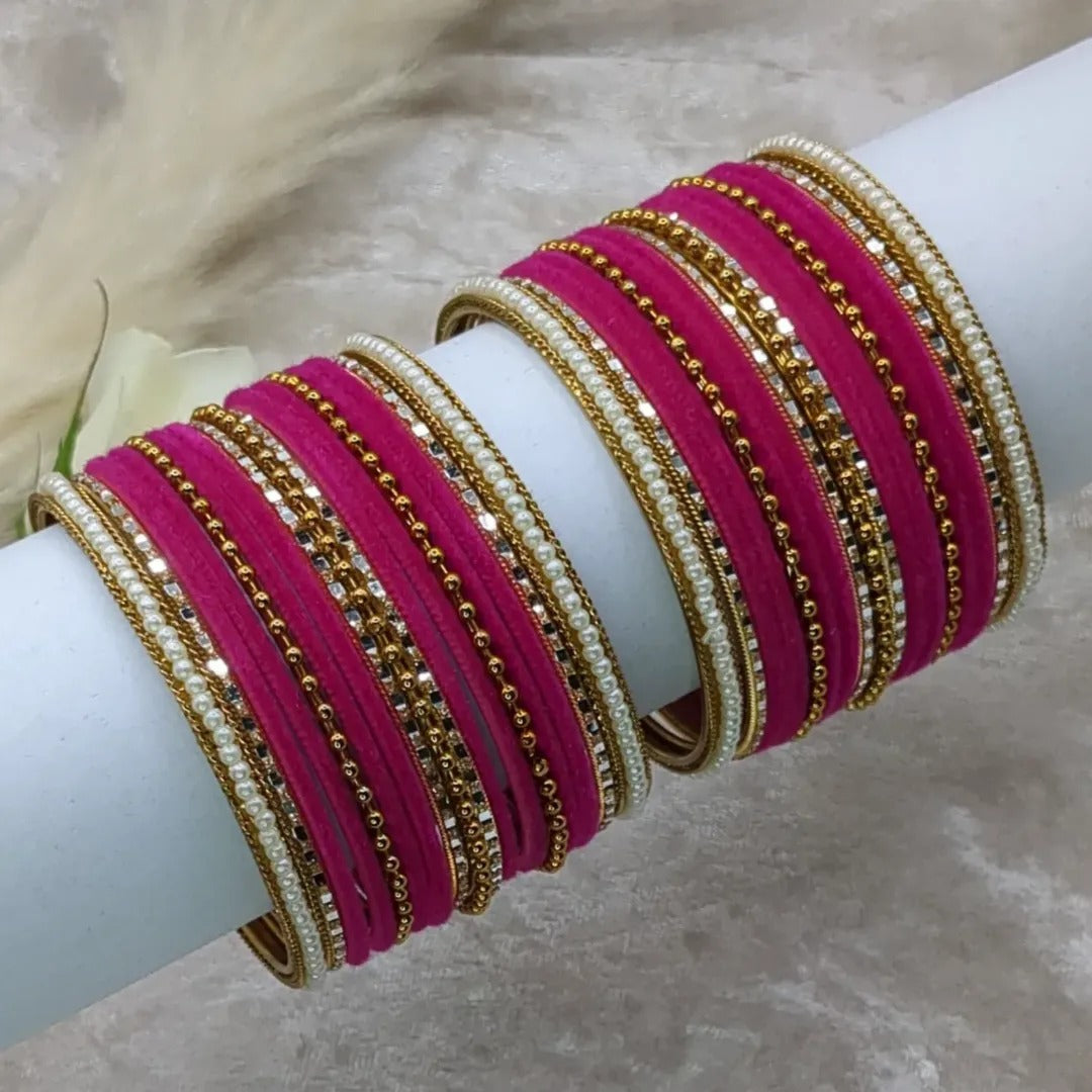 Armreifen Set - Magenta | Gold | Größe 2.8