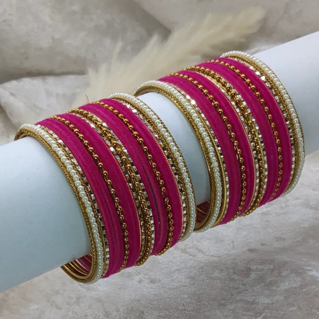 Armreifen Set - Magenta | Gold | Größe 2.8
