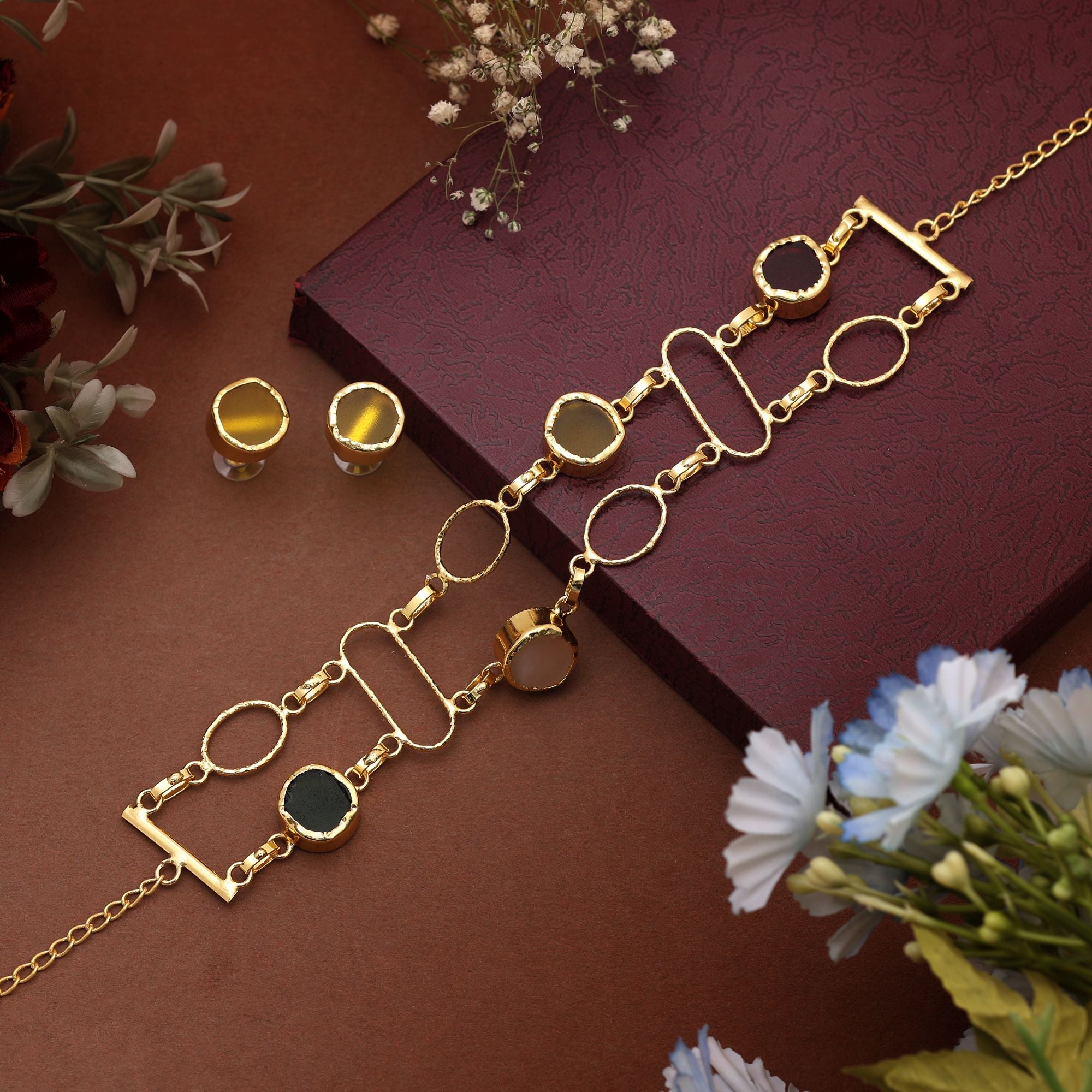 Kundan  Choker Halskette ( Amrapali ) mit Ohrringe  - Multi color