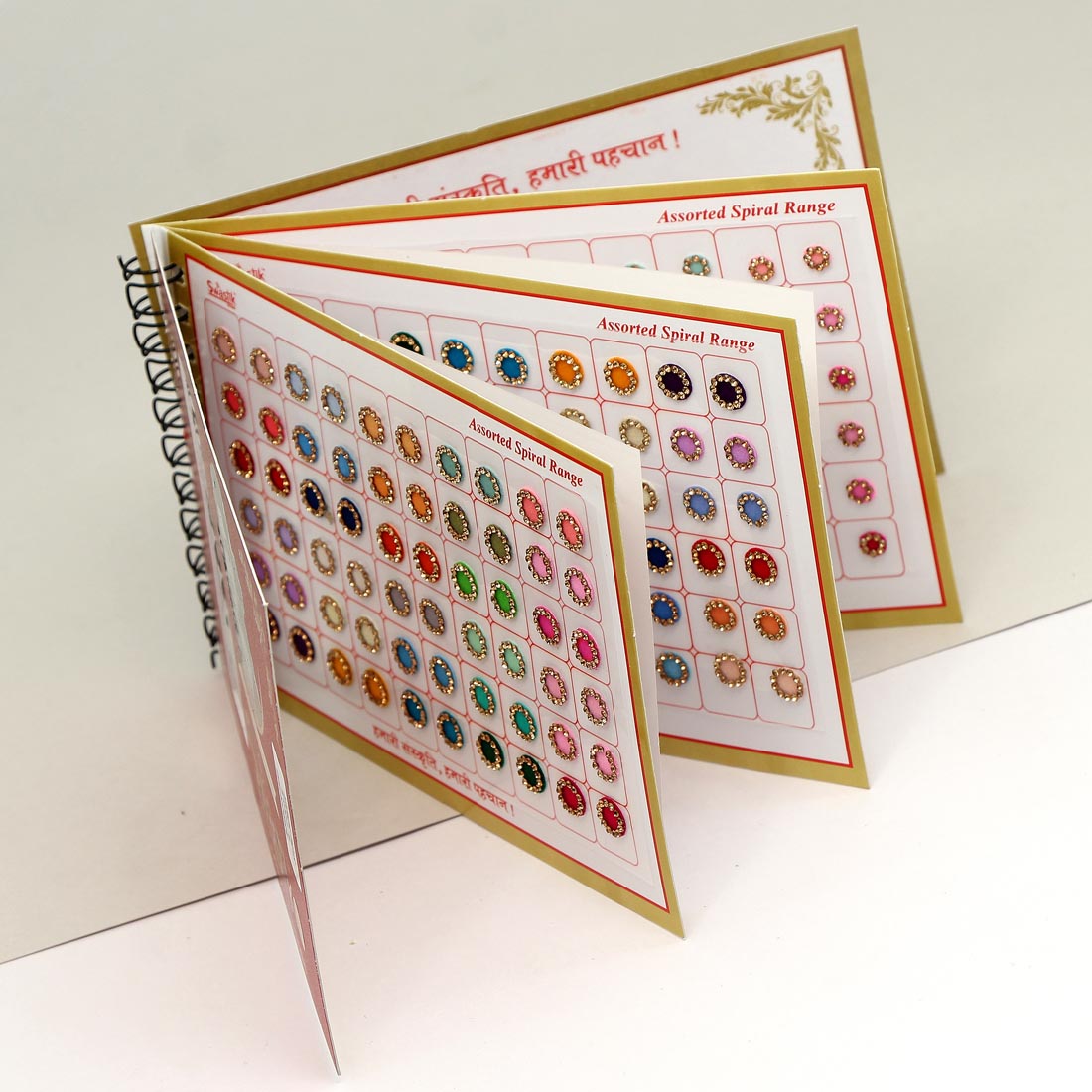 Multicolor rund Formige Bindis – 300 Stück in einem Buch