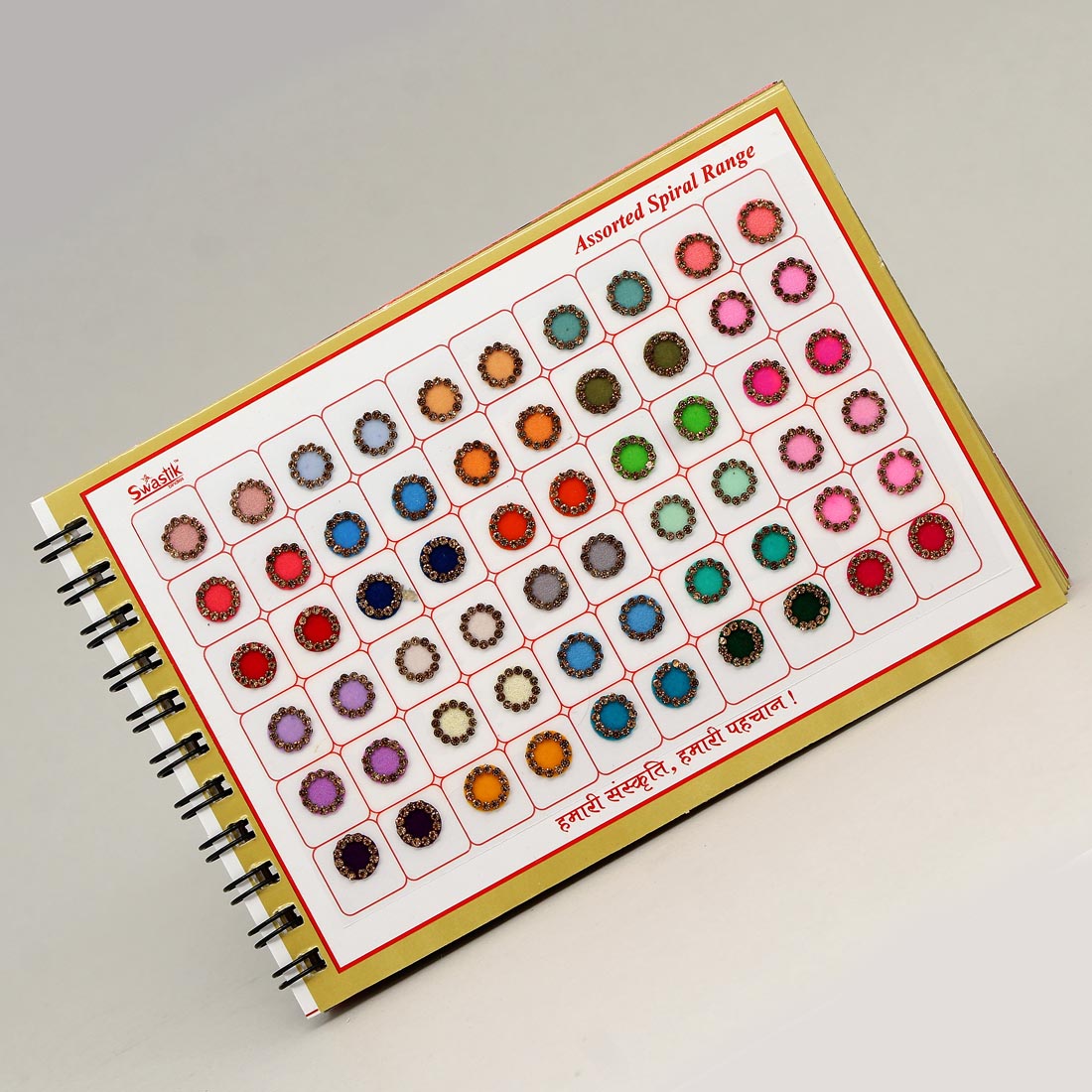 Multicolor rund Formige Bindis – 300 Stück in einem Buch