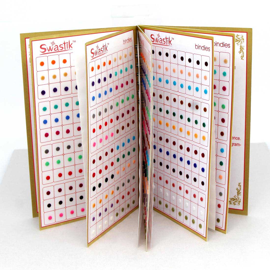 Multicolor rund Formige Bindis – 576 Stück in einem Buch
