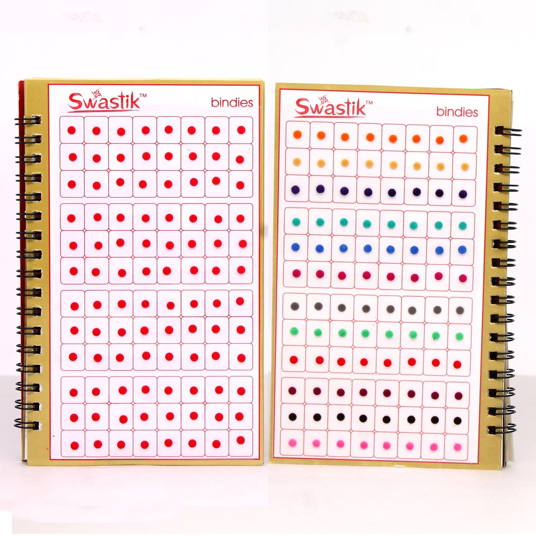 Multicolor rund Formige Bindis – 576 Stück in einem Buch