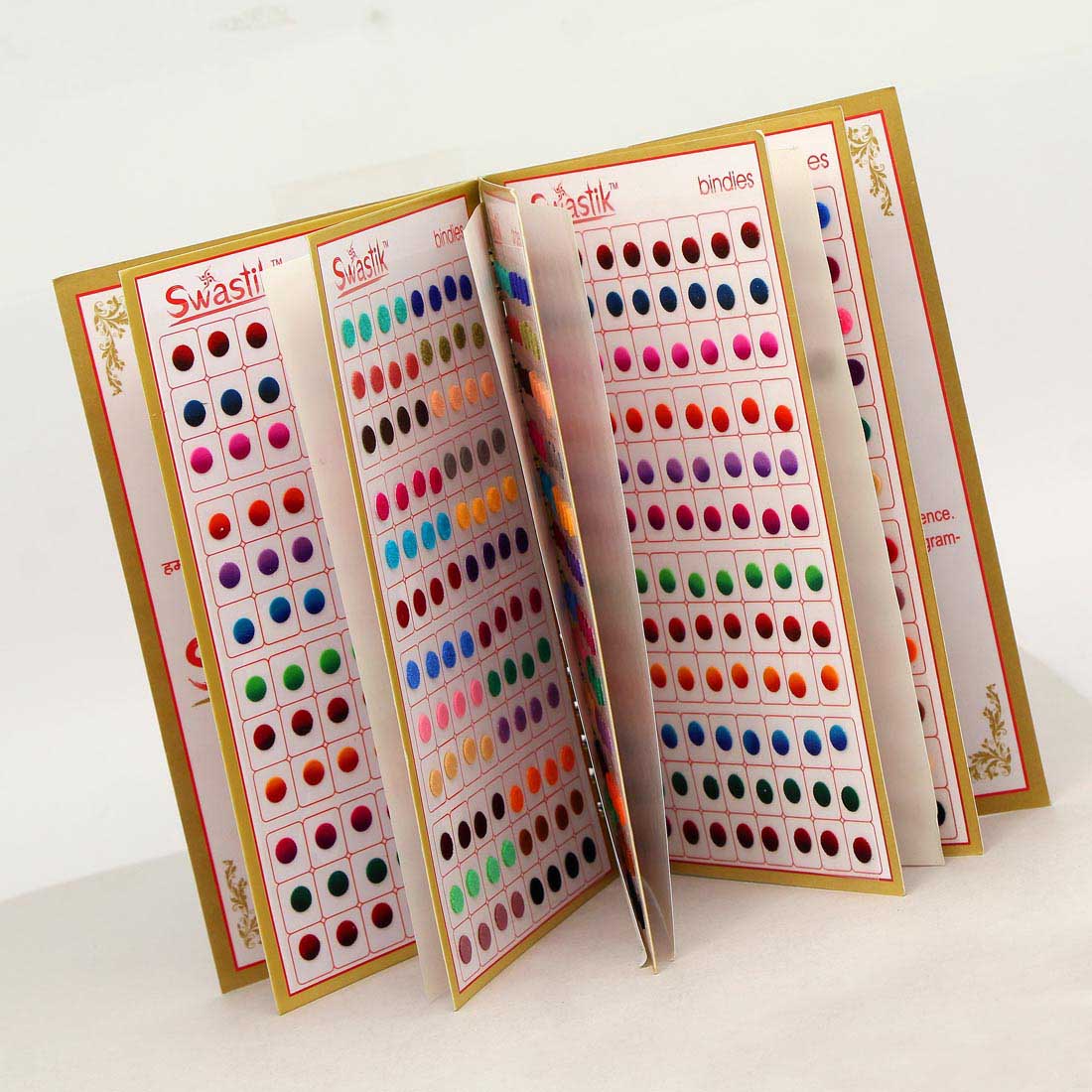 Multicolor rund Formige Bindis – 576 Stück in einem Buch