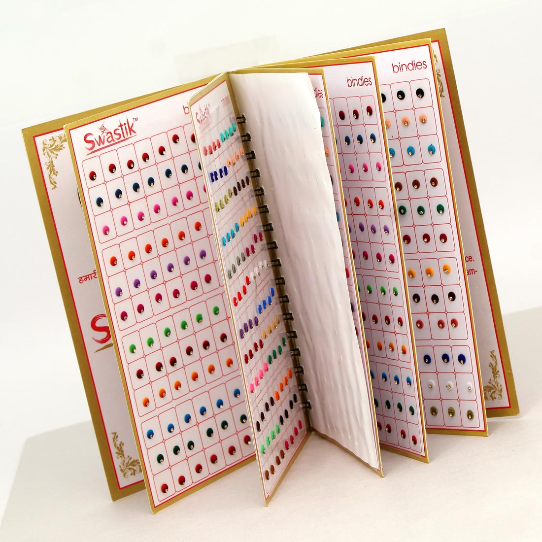 Multicolor rund Formige Bindis – 576 Stück in einem Buch
