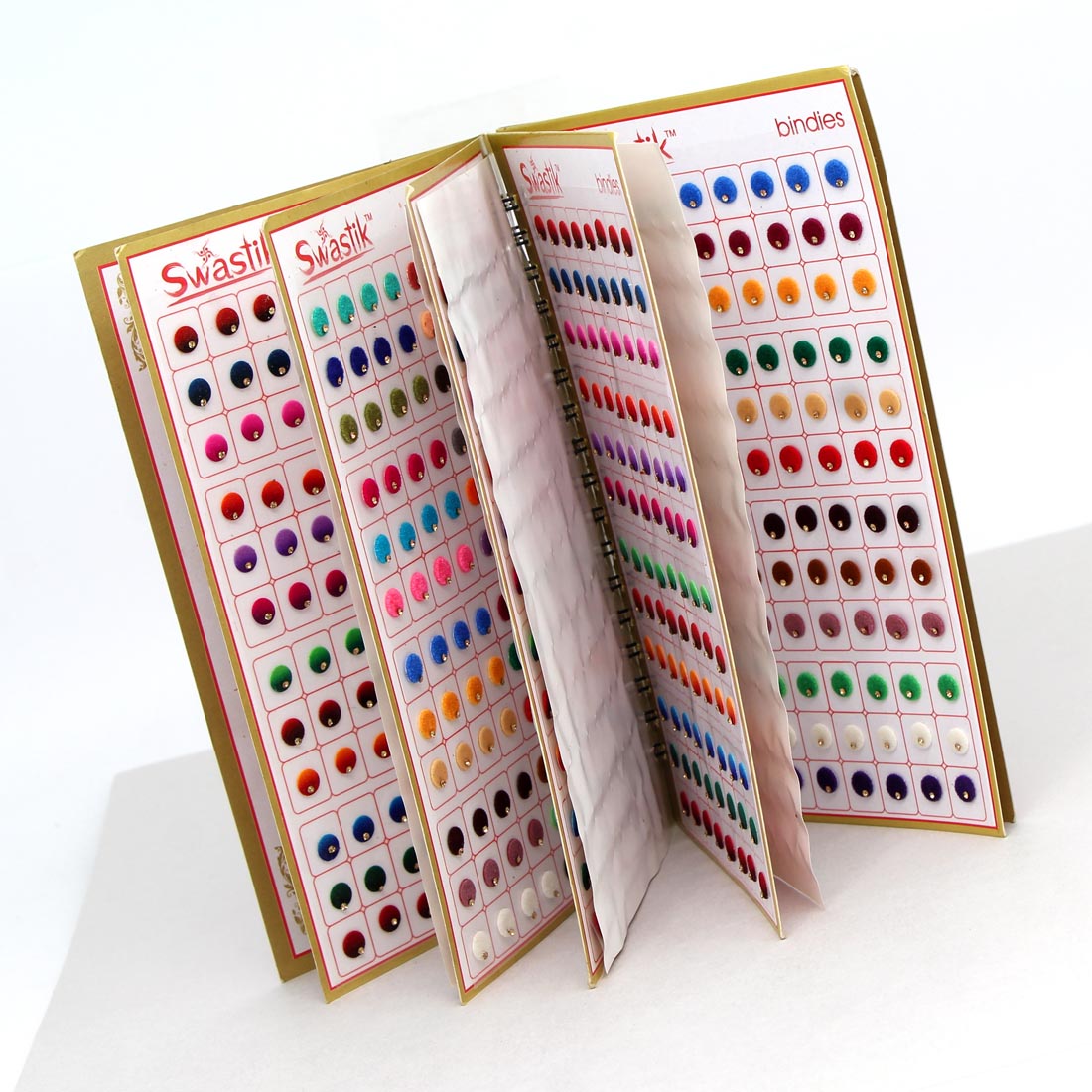 Multicolor rund Formige Bindis – 576 Stück in einem Buch