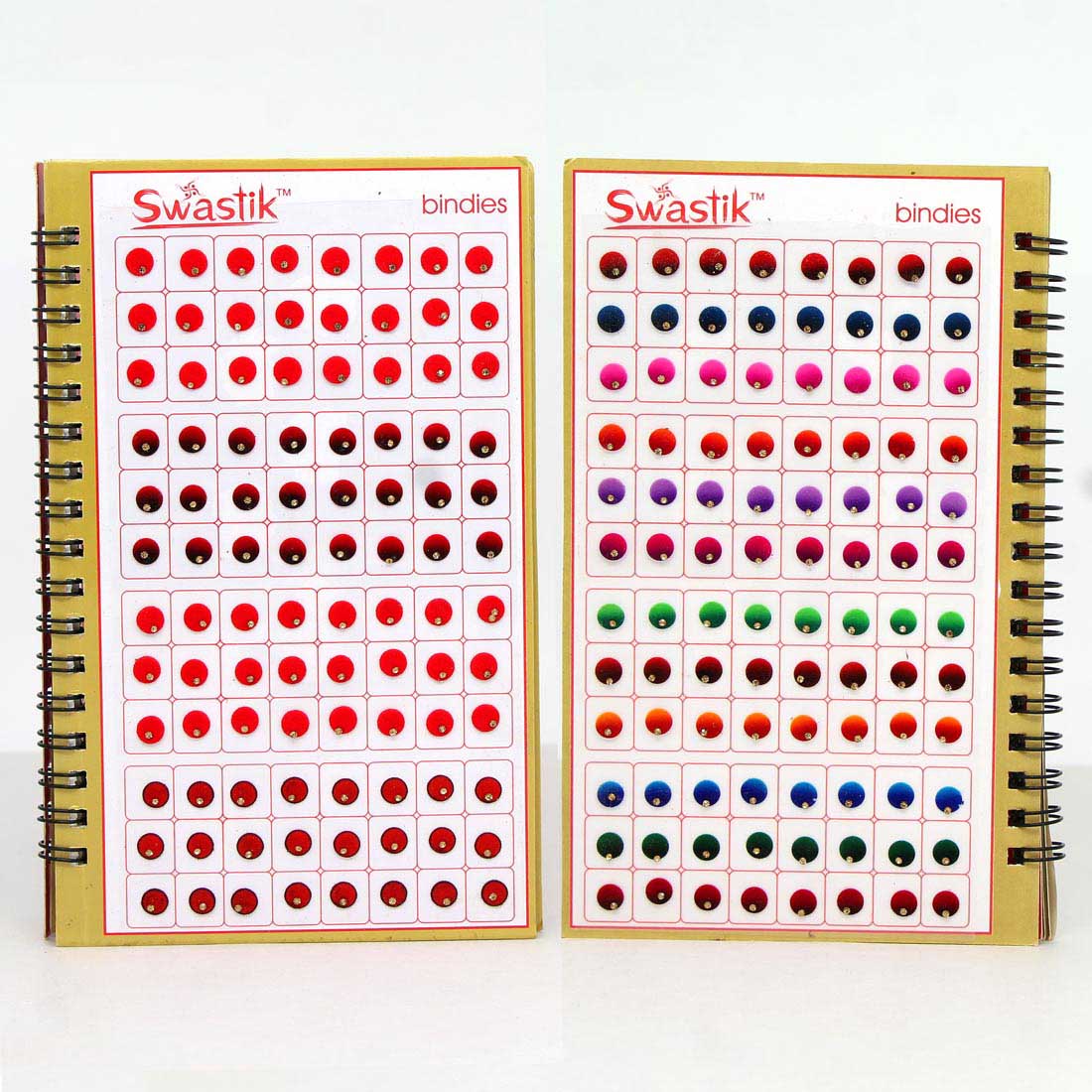 Multicolor rund Formige Bindis – 576 Stück in einem Buch