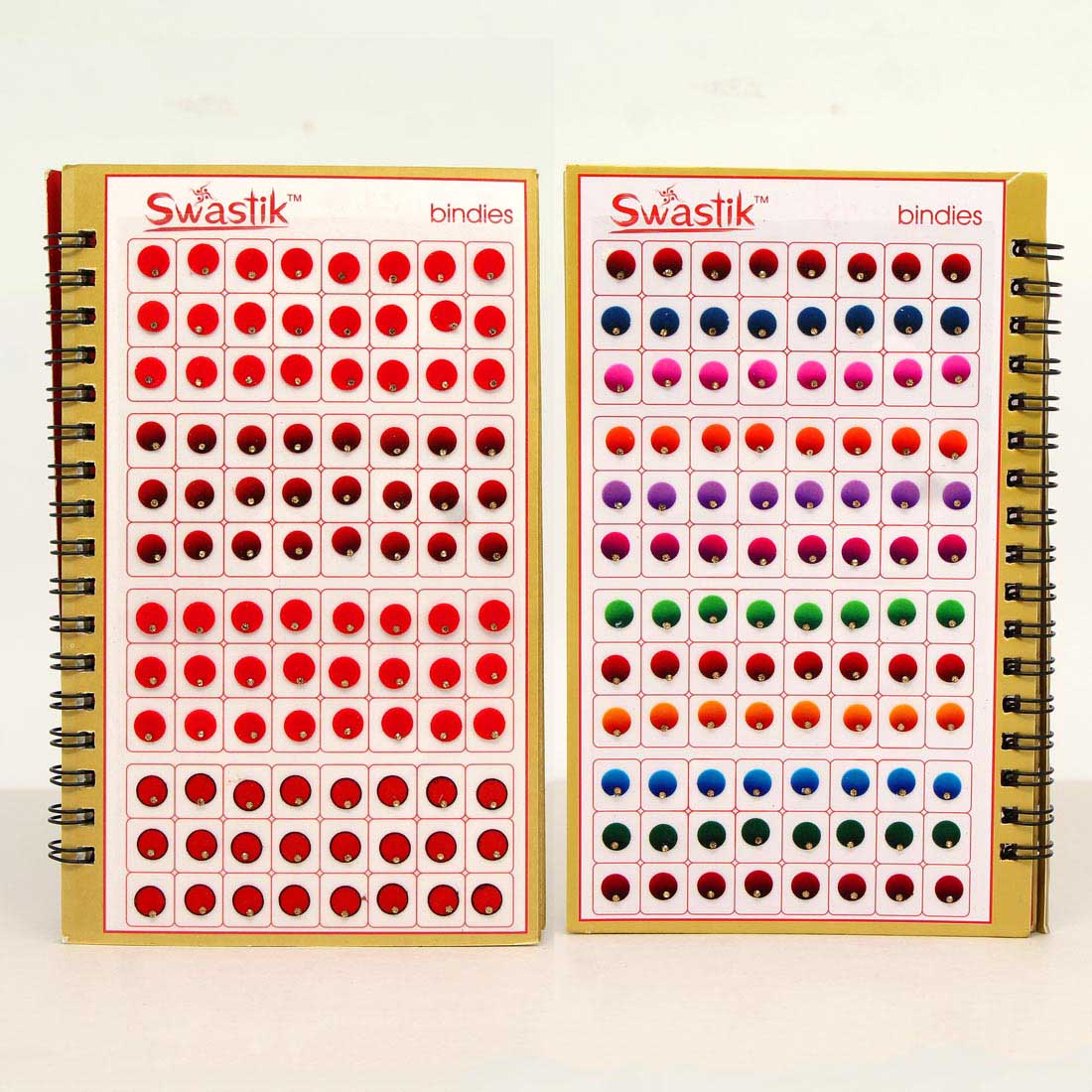 Multicolor rund Formige Bindis – 576 Stück in einem Buch