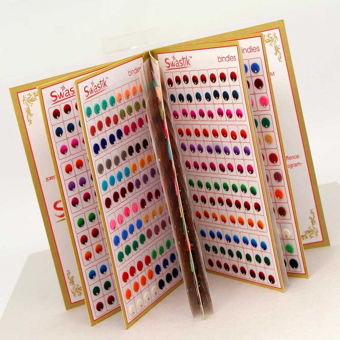 Multicolor rund Formige Bindis – 576 Stück in einem Buch