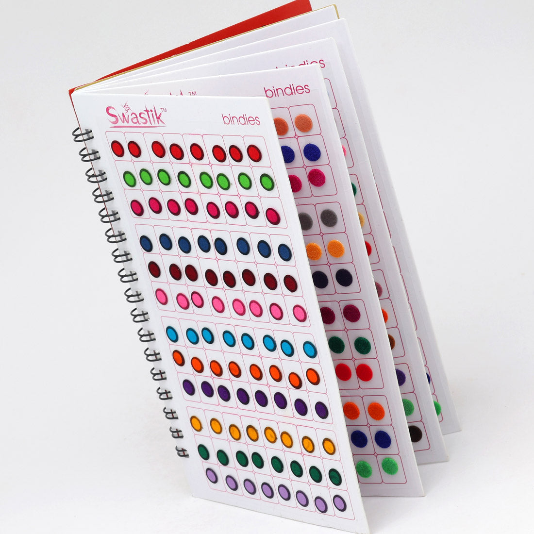Multicolor rund Formige Bindis – 576 Stück in einem Buch