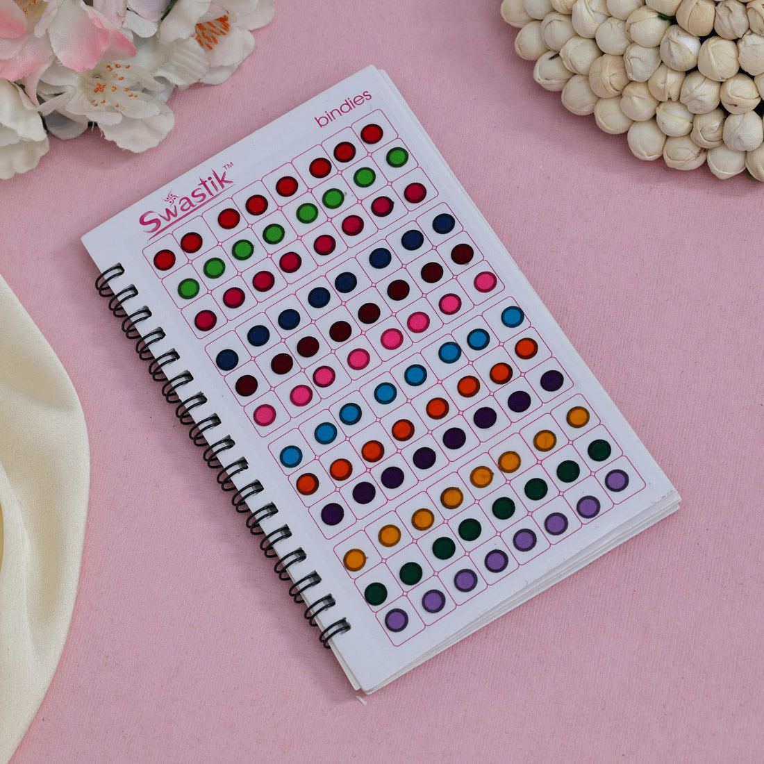 Multicolor rund Formige Bindis – 576 Stück in einem Buch