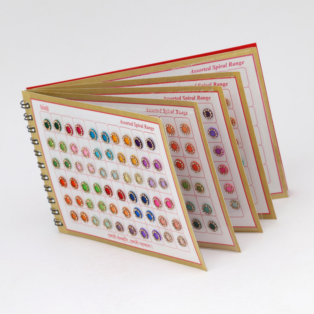 Multicolor rund Formige Bindis – 300 Stück in einem Buch