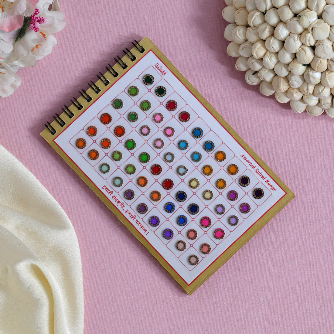 Multicolor rund Formige Bindis – 300 Stück in einem Buch