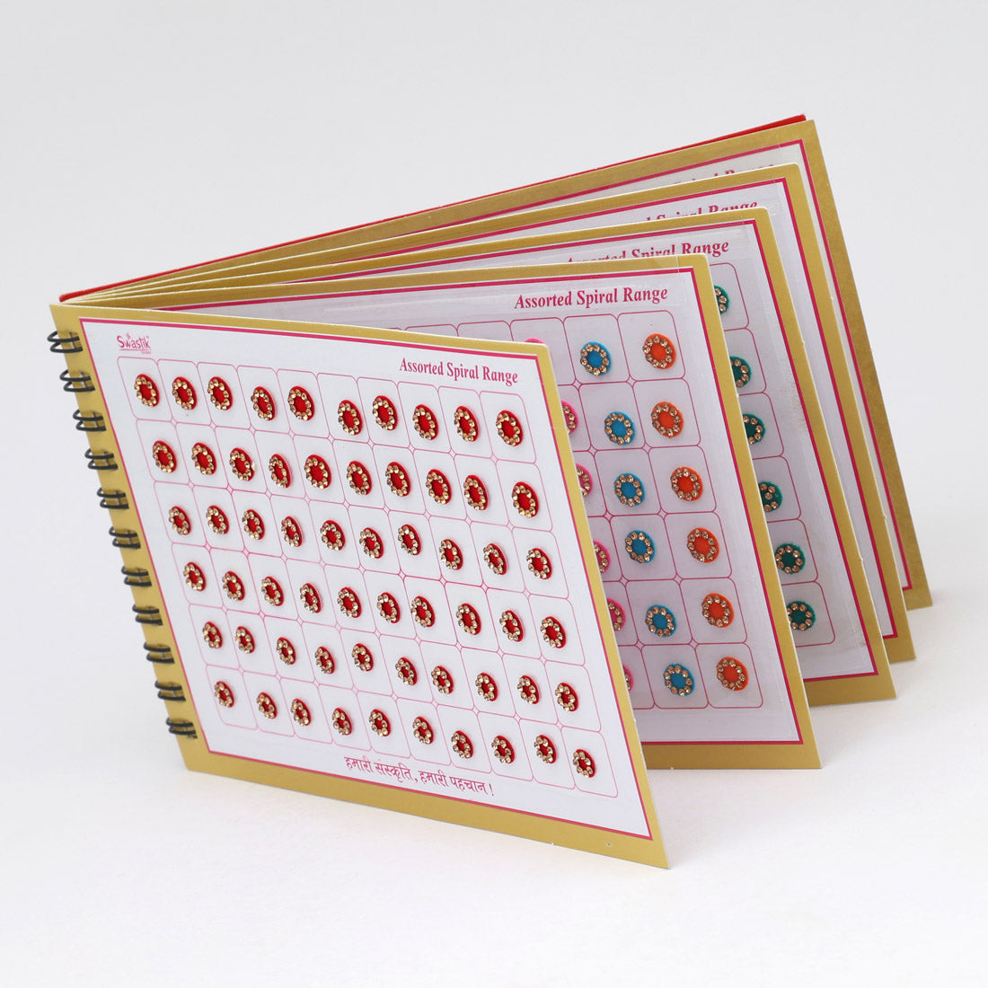 Multicolor rund Formige Bindis – 300 Stück in einem Buch