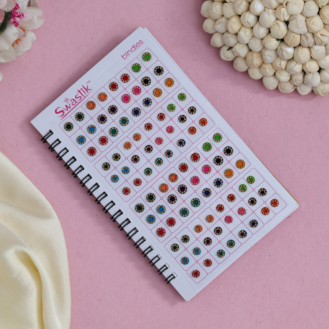 Multicolor rund Formige Bindis – 576 Stück in einem Buch