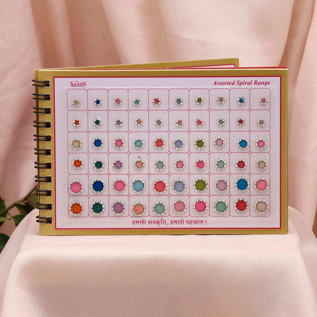 Multicolor rund Formige Bindis – 300 Stück in einem Buch