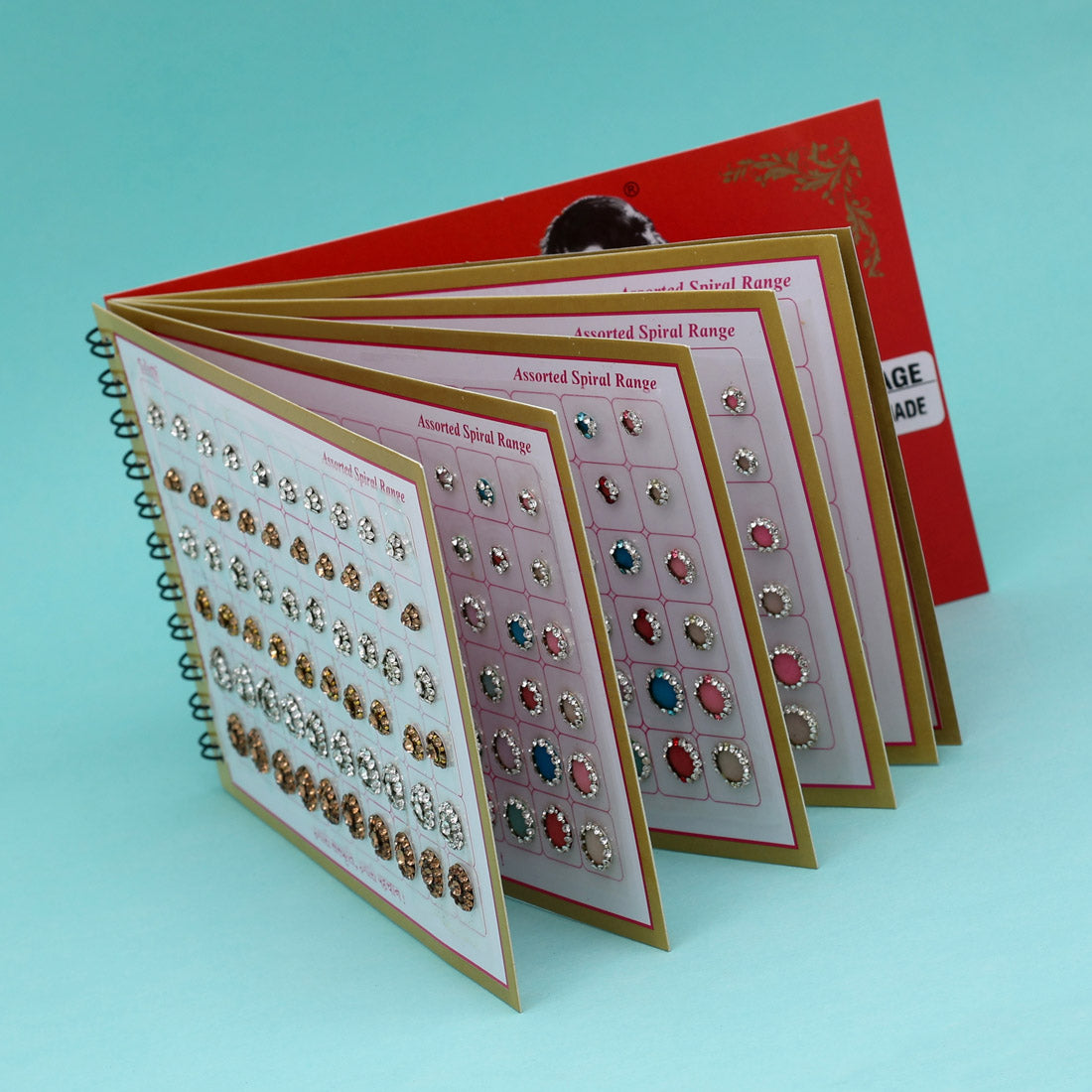 Multicolor rund Formige Bindis – 300 Stück in einem Buch