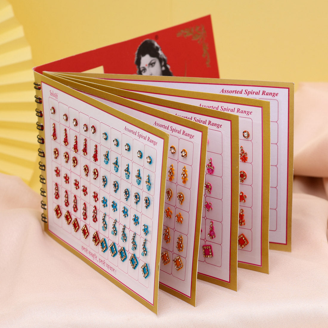 Multicolor rund Formige Bindis – 300 Stück in einem Buch