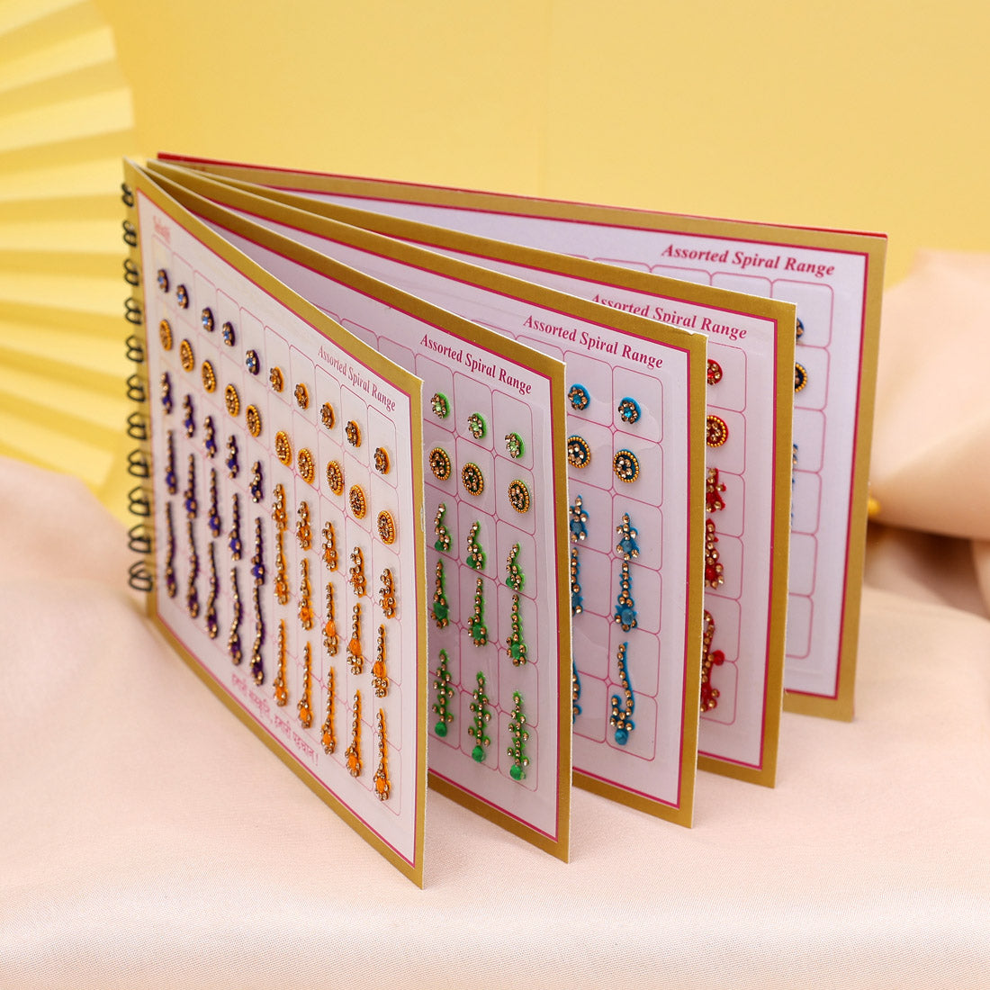 Multicolor rund Formige Bindis – 300 Stück in einem Buch