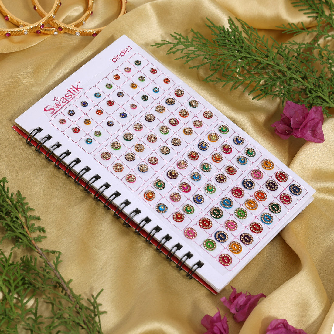 Multicolor rund Formige Bindis – 576 Stück in einem Buch